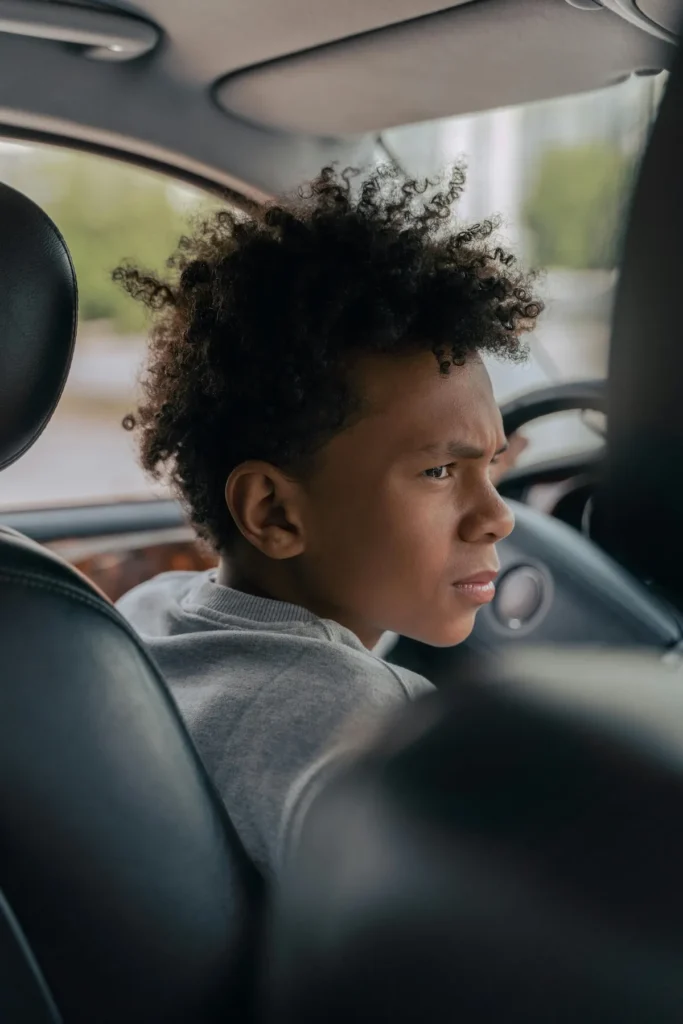 Child riding in a car